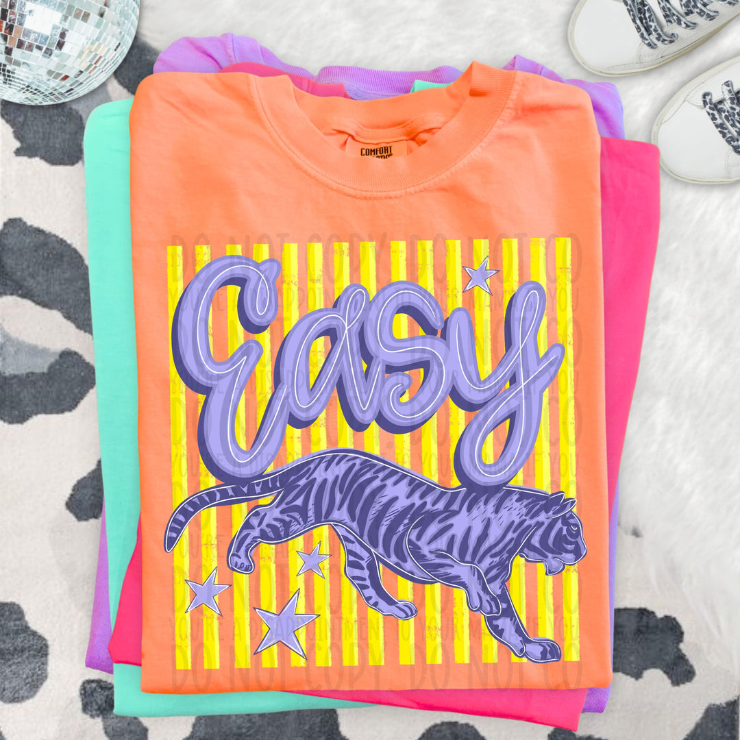 Easy Tiger Yellow Stripes DTF Print