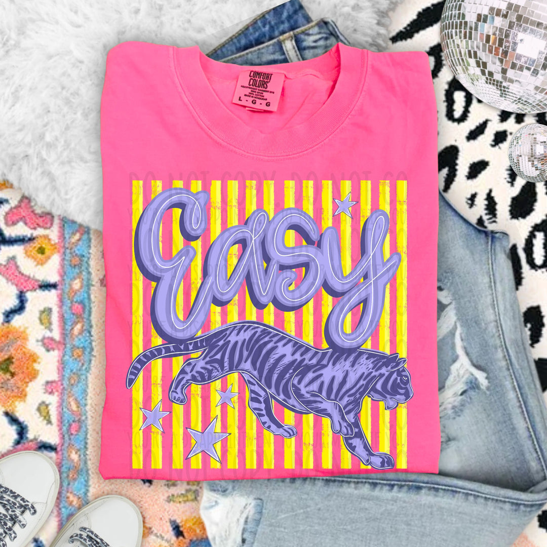 Easy Tiger Yellow Stripes DTF Print