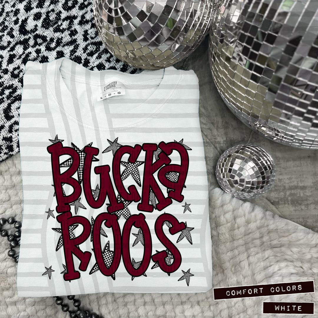 Maroon Staggered DTF Print