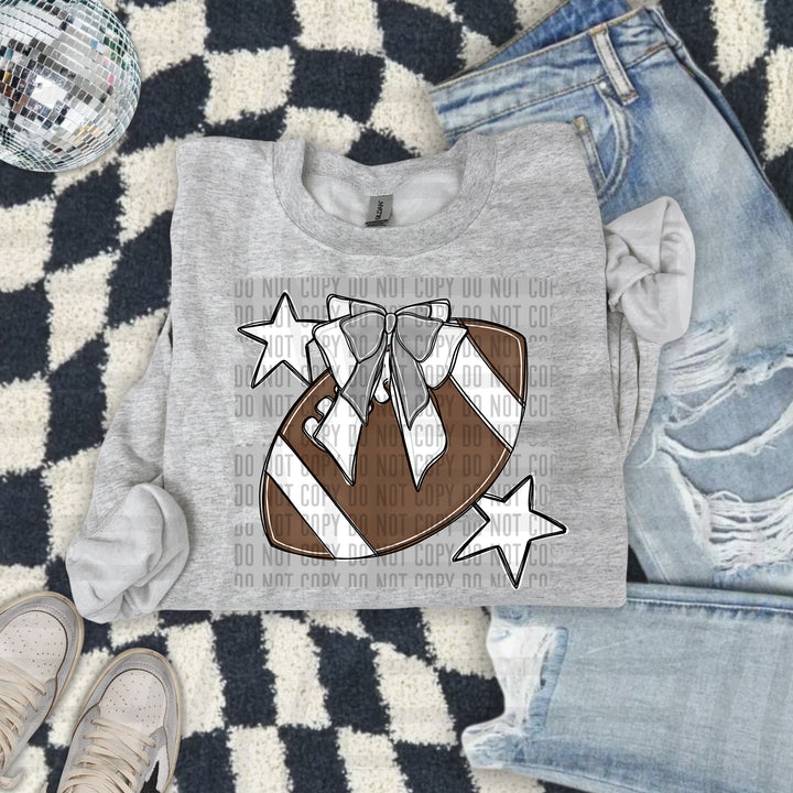Football Bow DTF Print