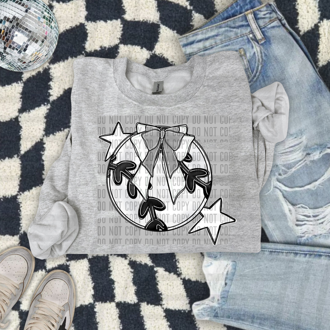 Baseball Bow DTF Print