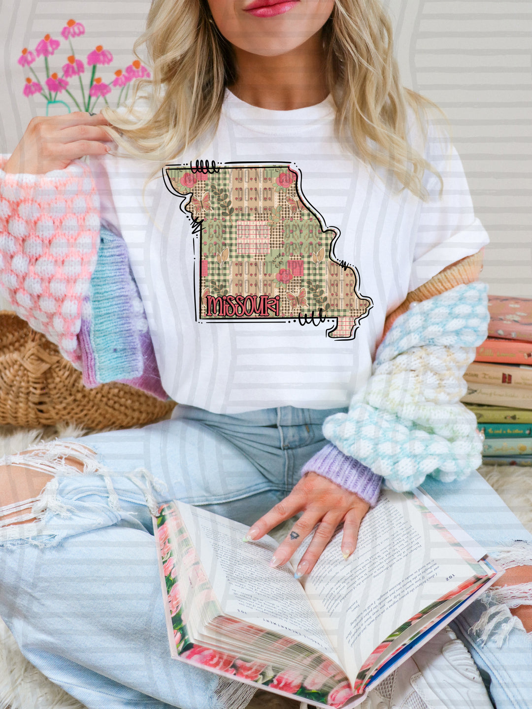 Butterfly Cottage States DTF Print