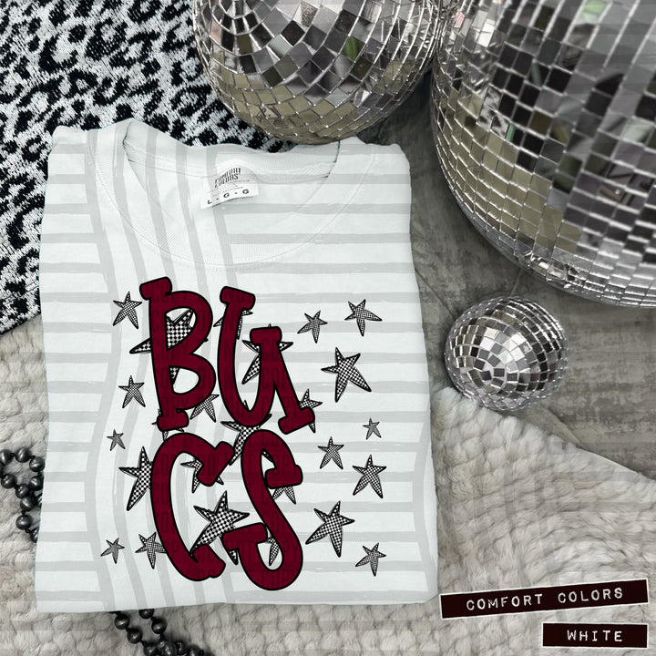 Maroon Staggered DTF Print