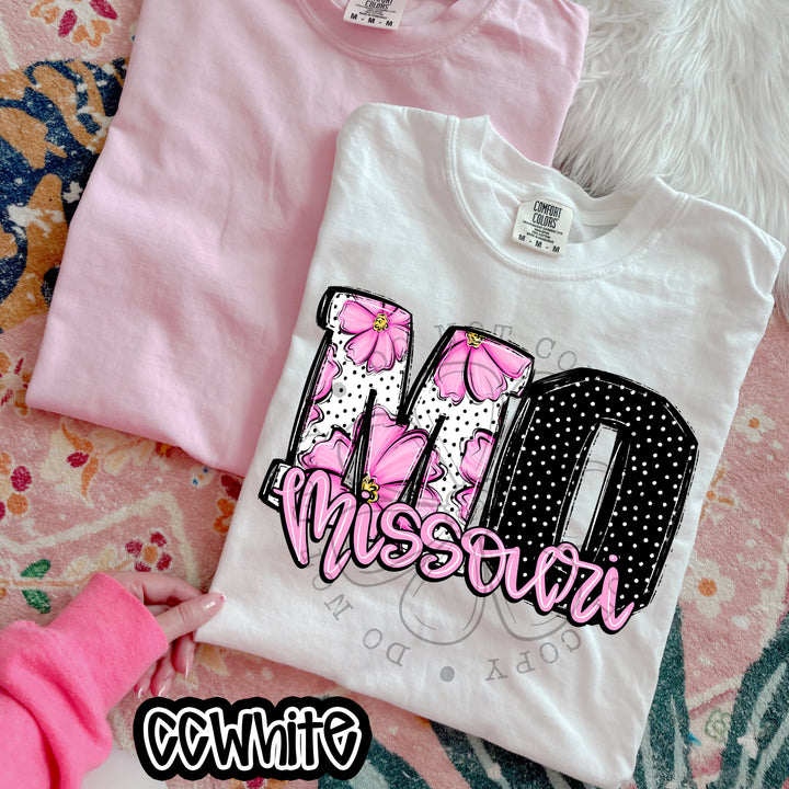 Pink Floral States DTF Print