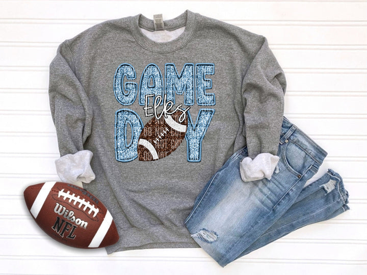 Light Blue Football DTF Print