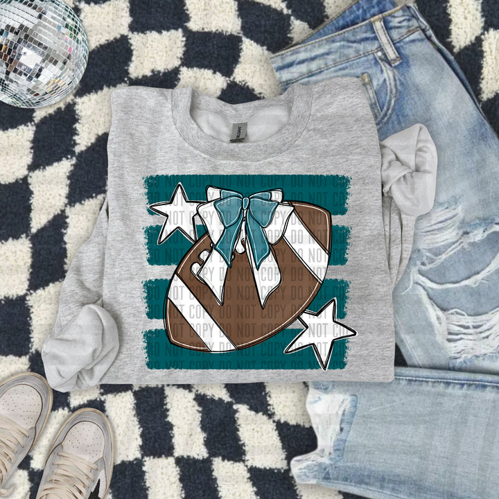 Football Bow DTF Print