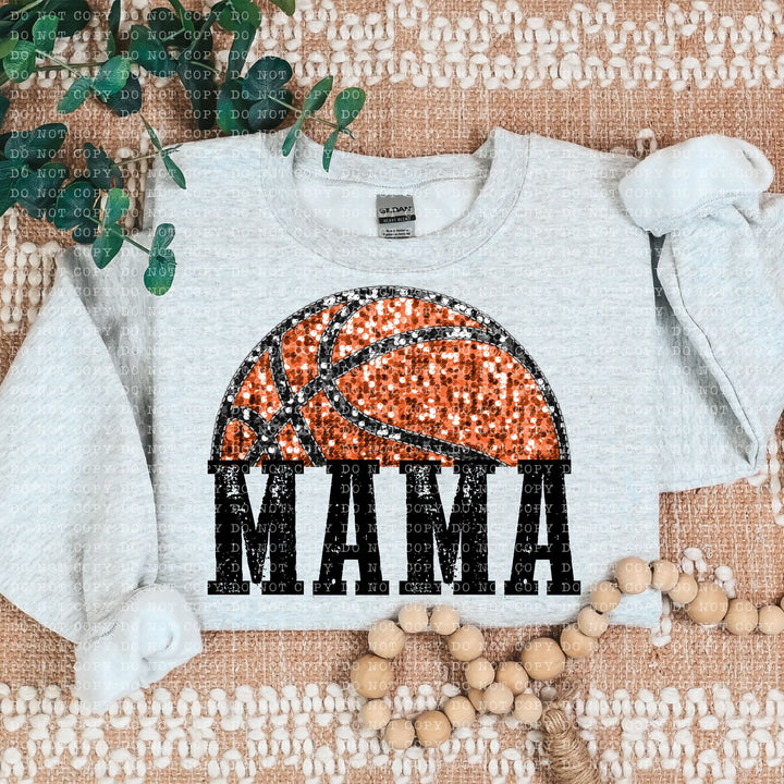 Sports Mama Faux Glitter DTF Print