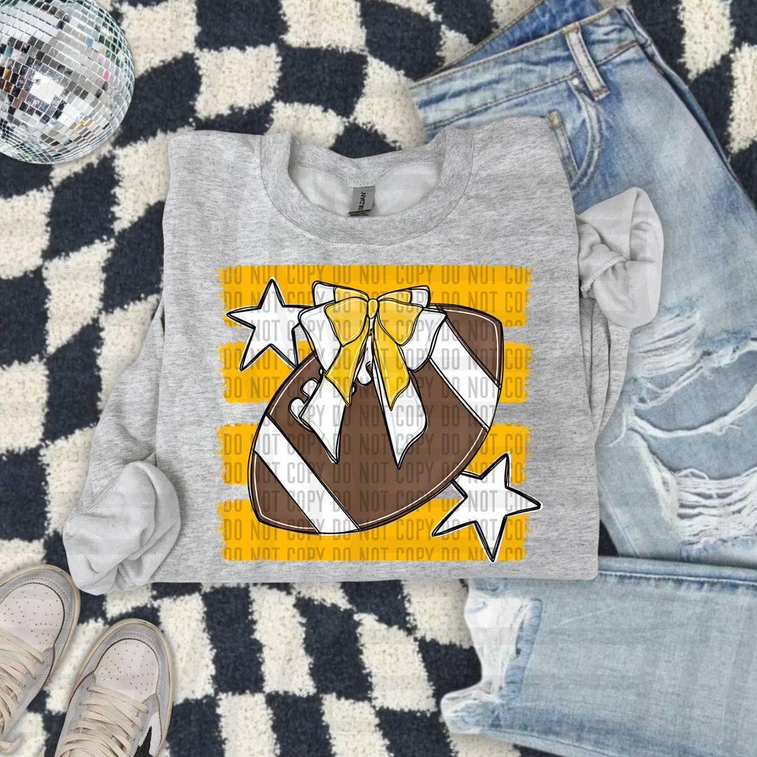 Football Bow DTF Print