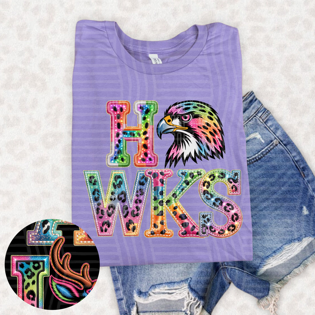 Rainbow Mascot Heads Stacked DTF Print