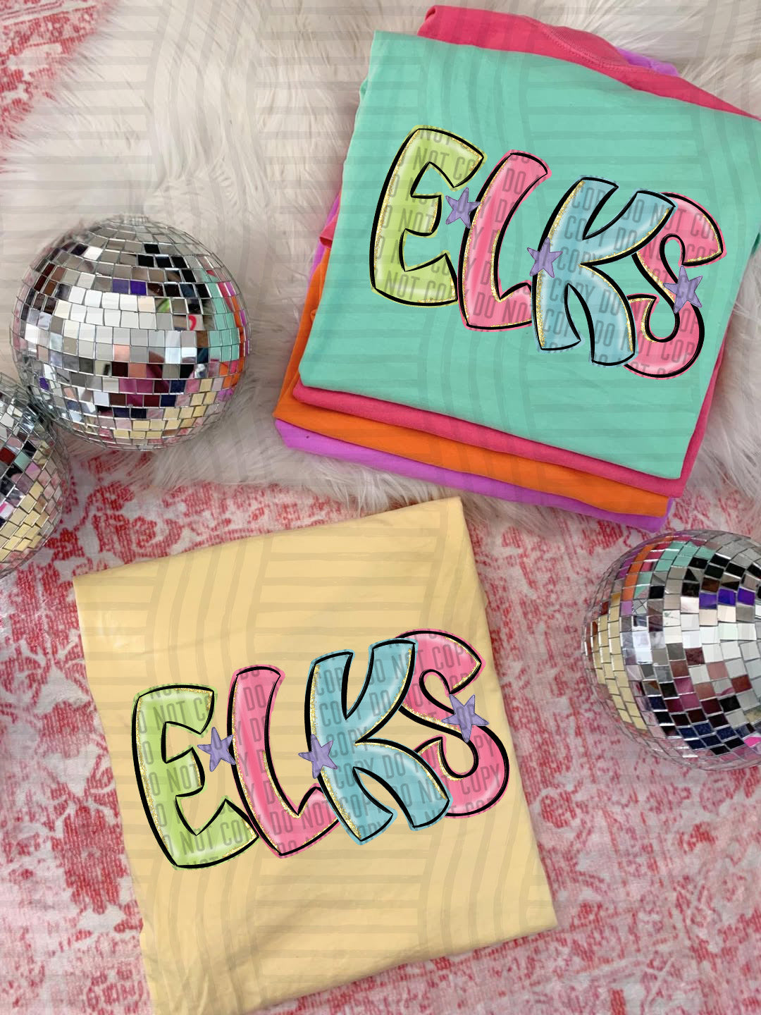Glittery & Preppy Mascots DTF Print