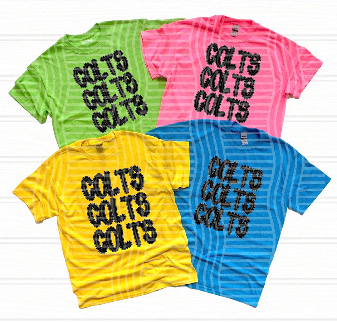 Black Stacked DTF Print