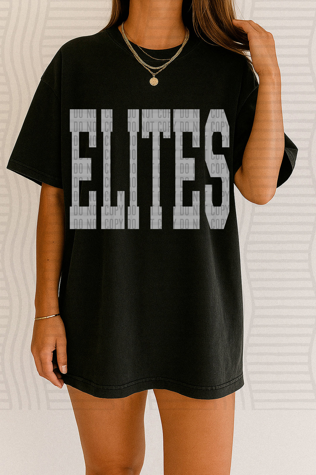 Oversized Stretched Grayscale DTF Print