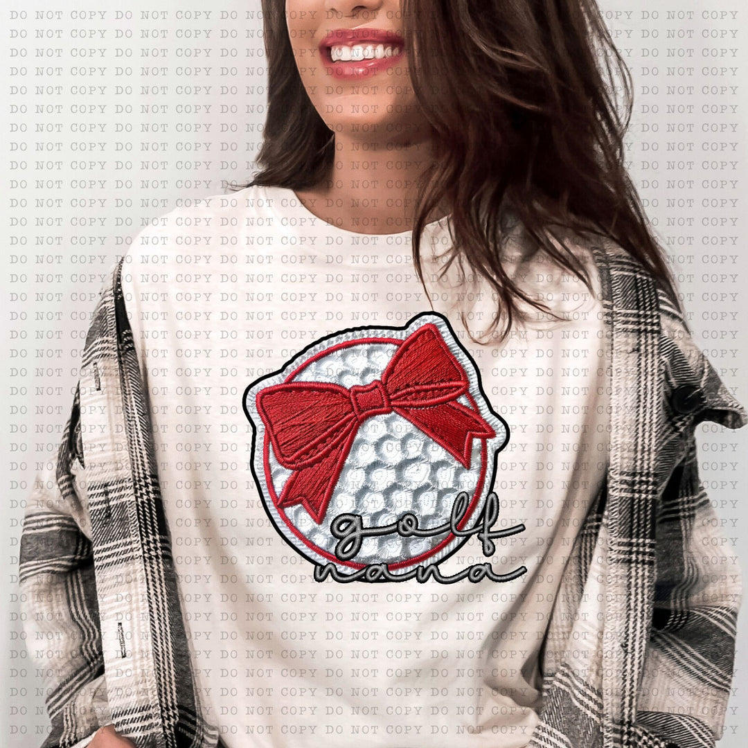 Golf Nana Coquette Faux Patch DTF Print