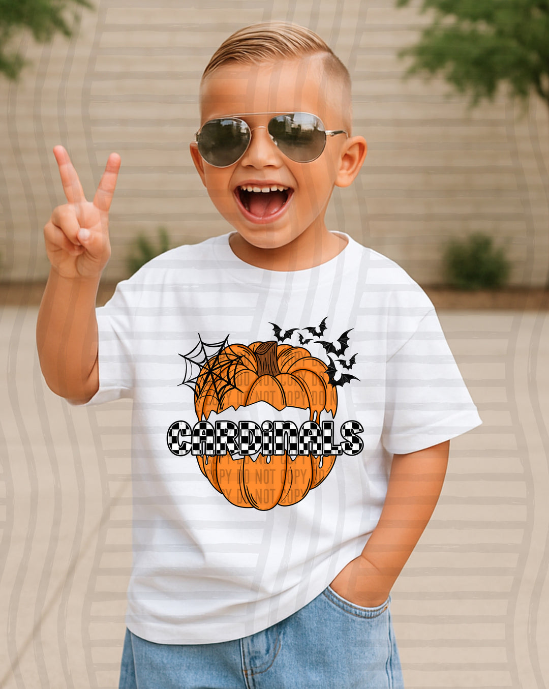 Pumpkin Checks Mascots DTF Print