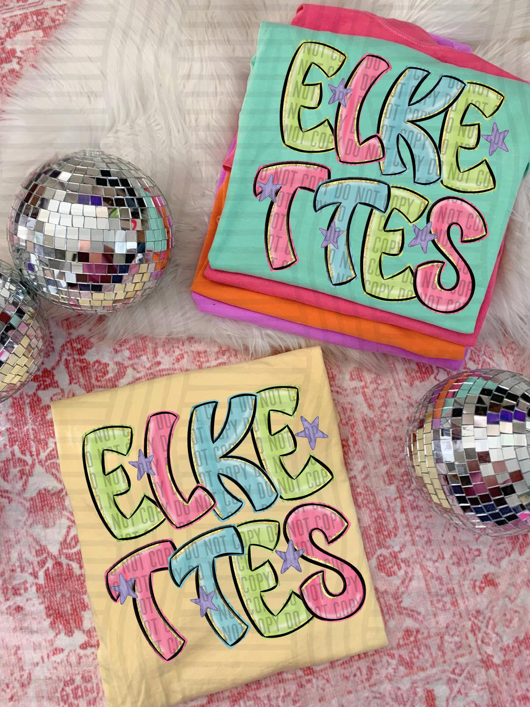 Glittery & Preppy Mascots DTF Print
