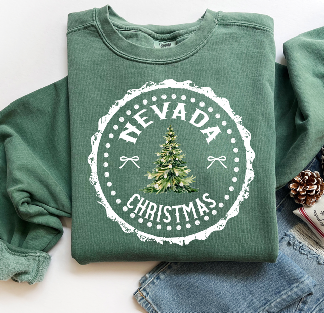 State Christmas DTF Print