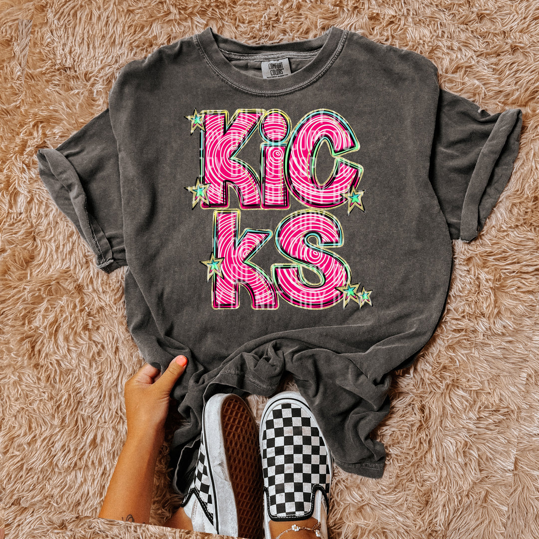 Pink Swirls DTF Print