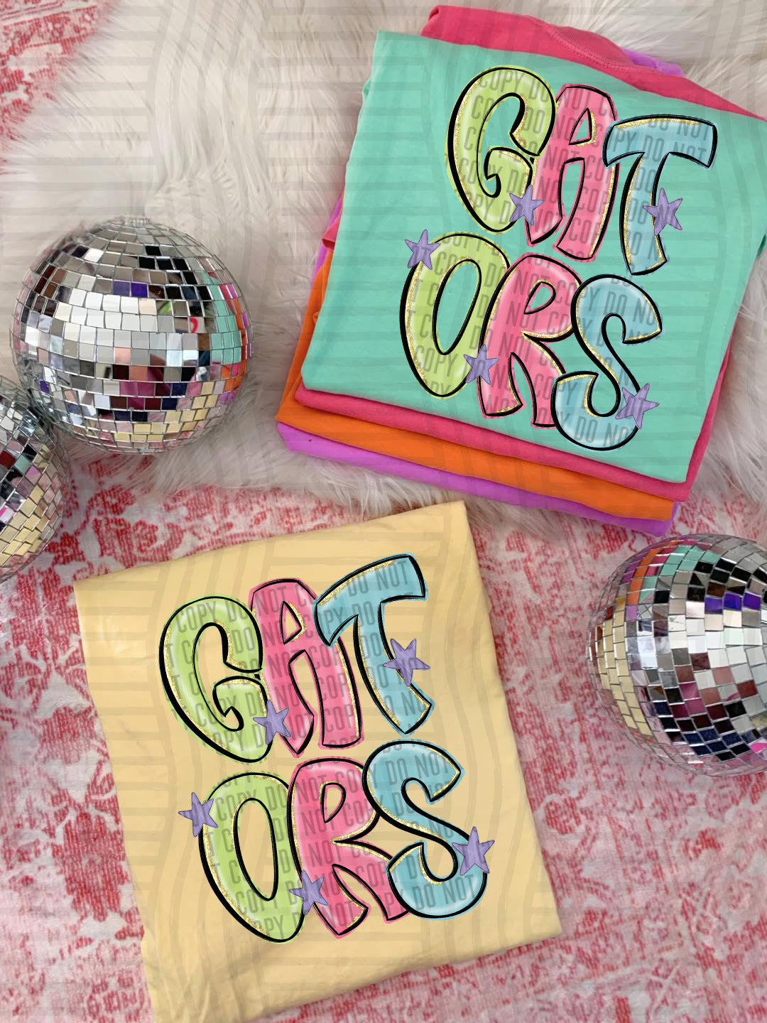 Glittery & Preppy Mascots DTF Print
