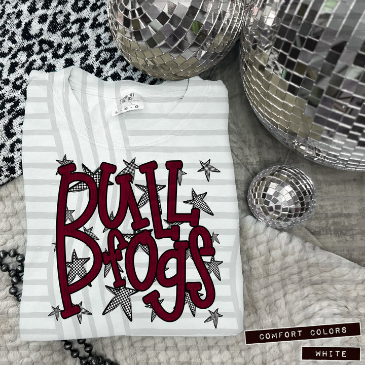 Maroon Staggered DTF Print