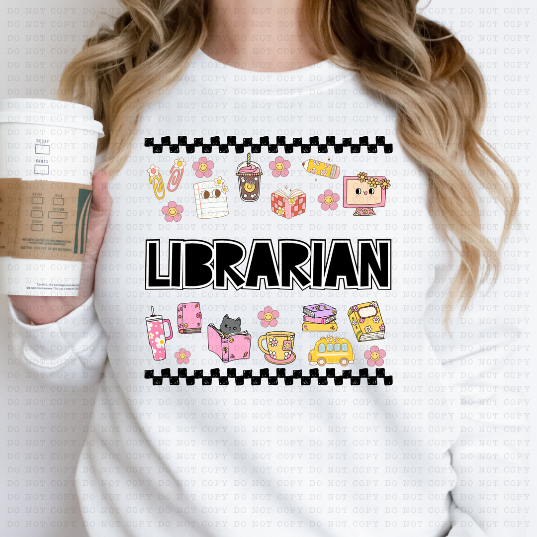 Girly Librarian DTF Print