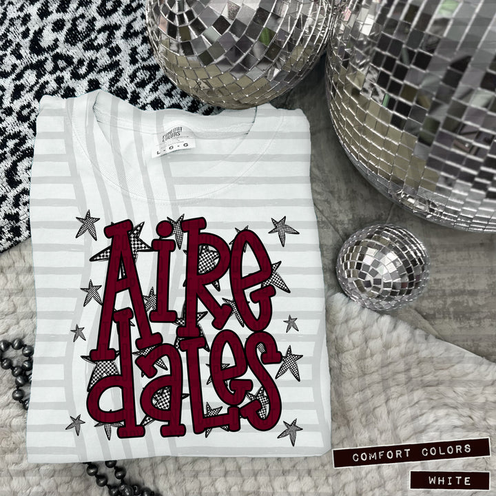 Maroon Staggered DTF Print