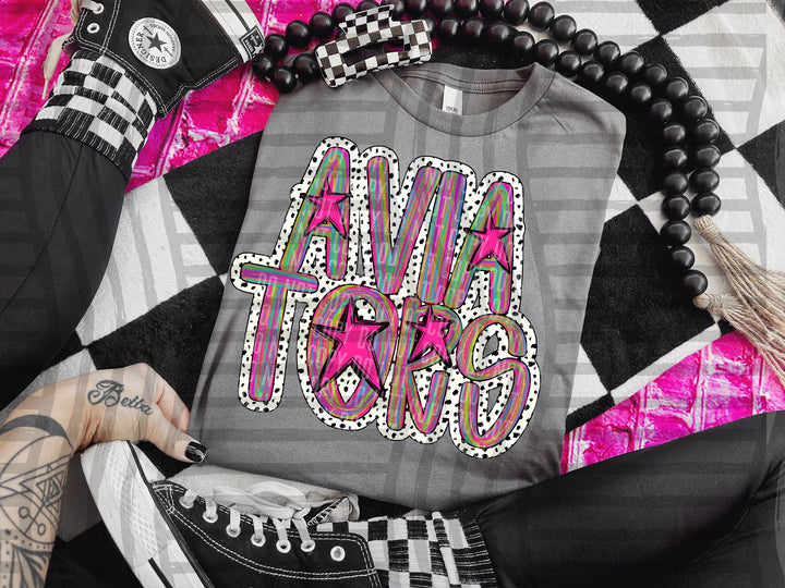 Brushstroke Dots DTF Print