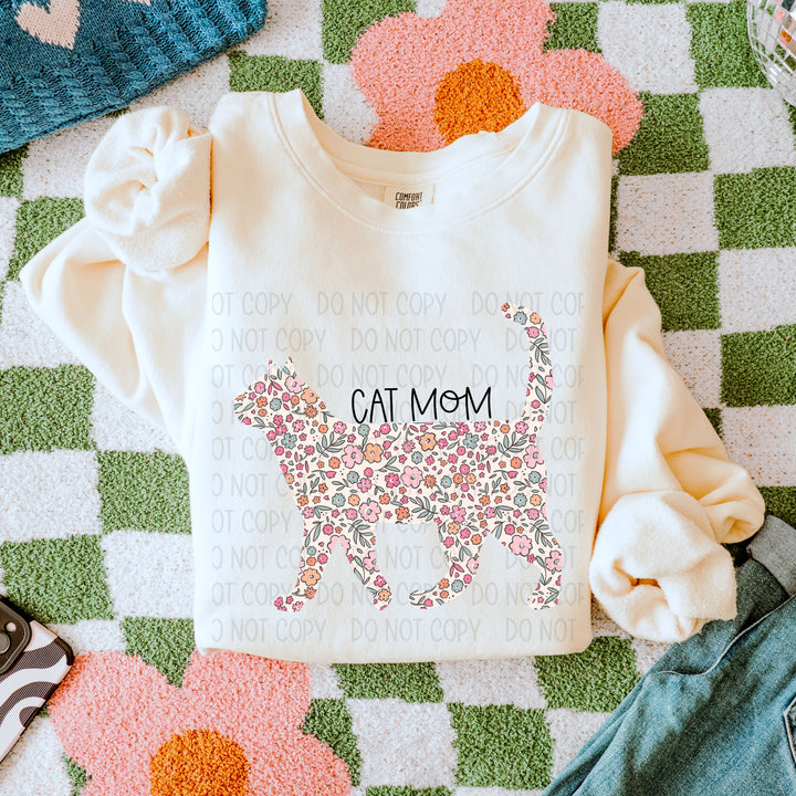 Cat Mom Standing DTF Print