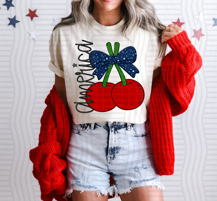Cherry America DTF Print