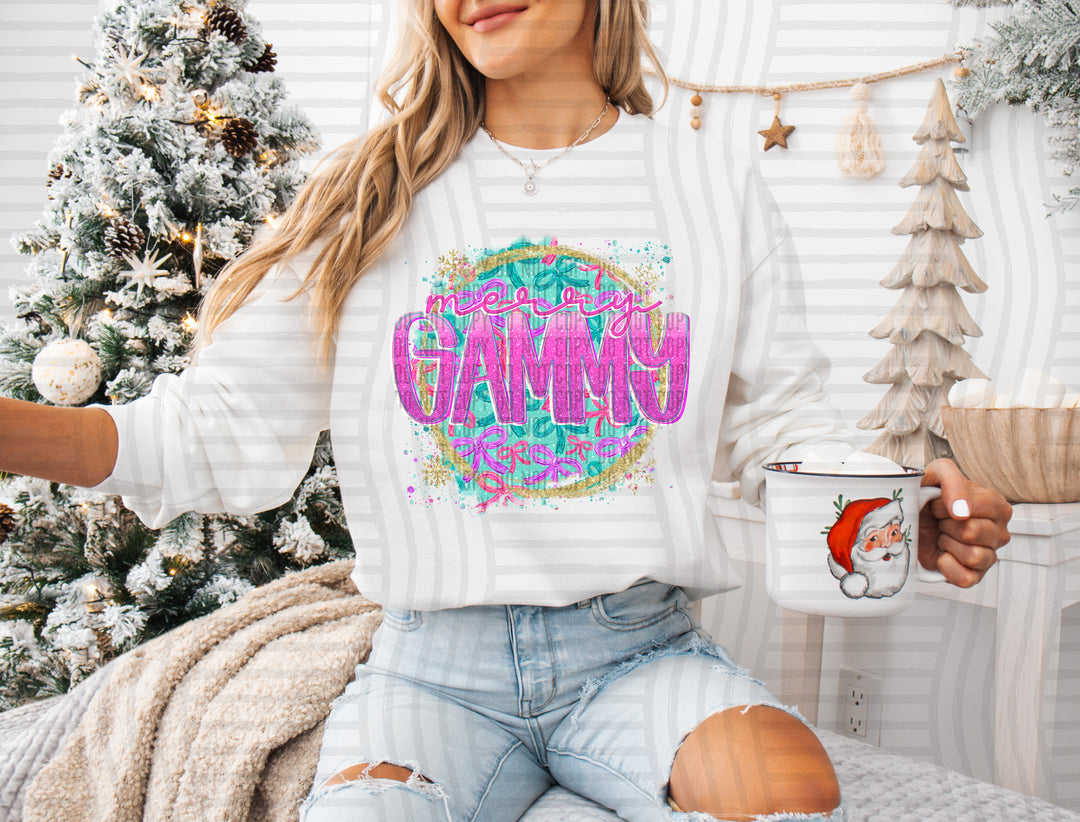 Snowflake Bow Names DTF Print