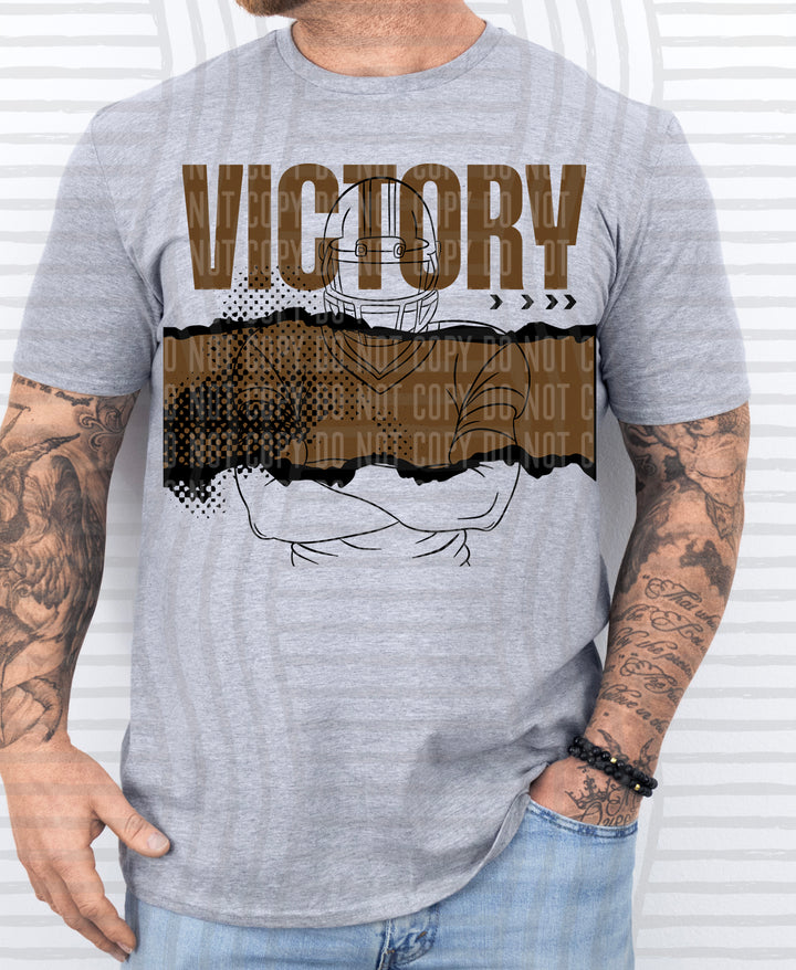 Victory Football Player DTF Print