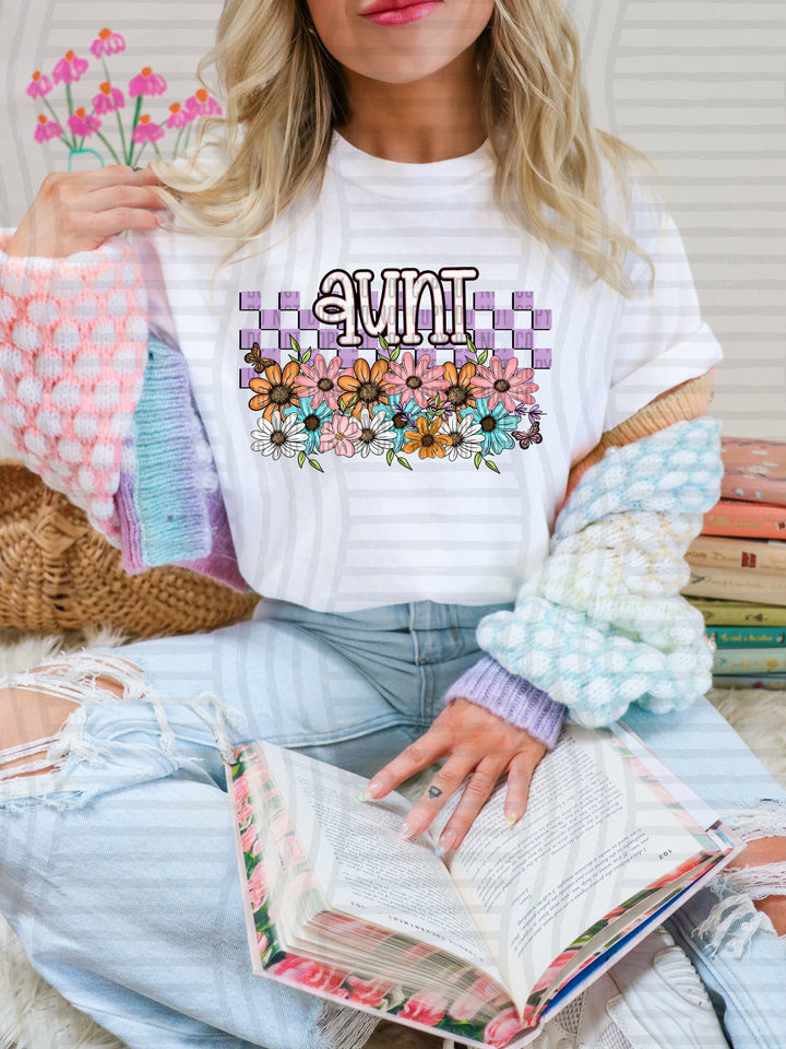 Floral Names DTF Print