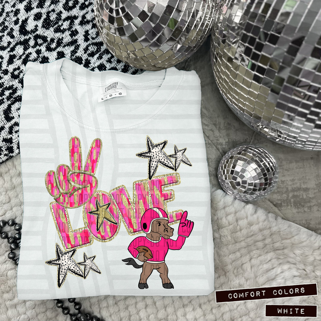 Peace Love Mascot Body DTF Print