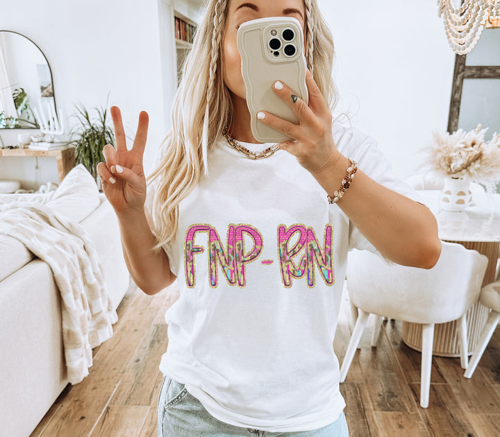 Preppy Leopard Occupations/Names DTF Print