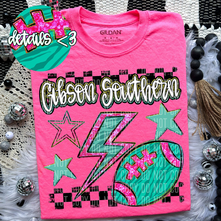 Football Bolt DTF Print