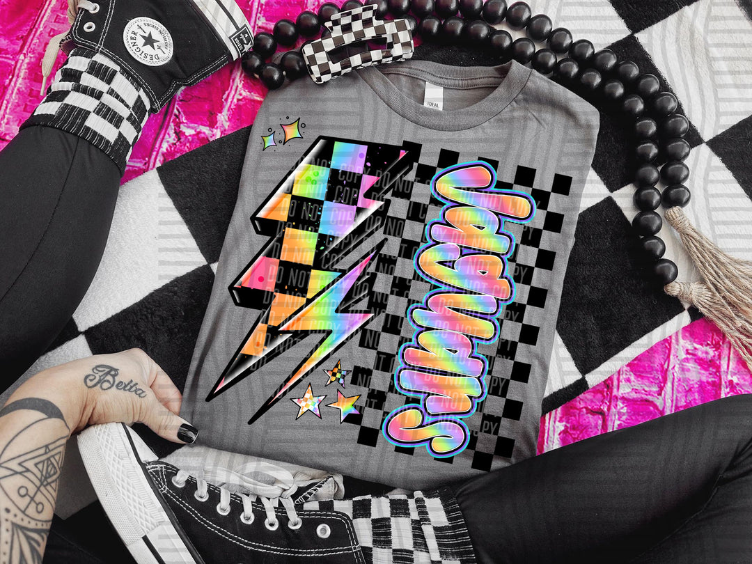 Youth Neon Side Bolt DTF Print