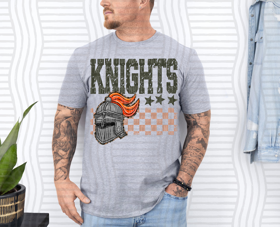 Camo Mascot Heads DTF Print