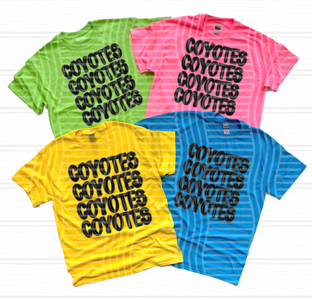 Black Stacked DTF Print