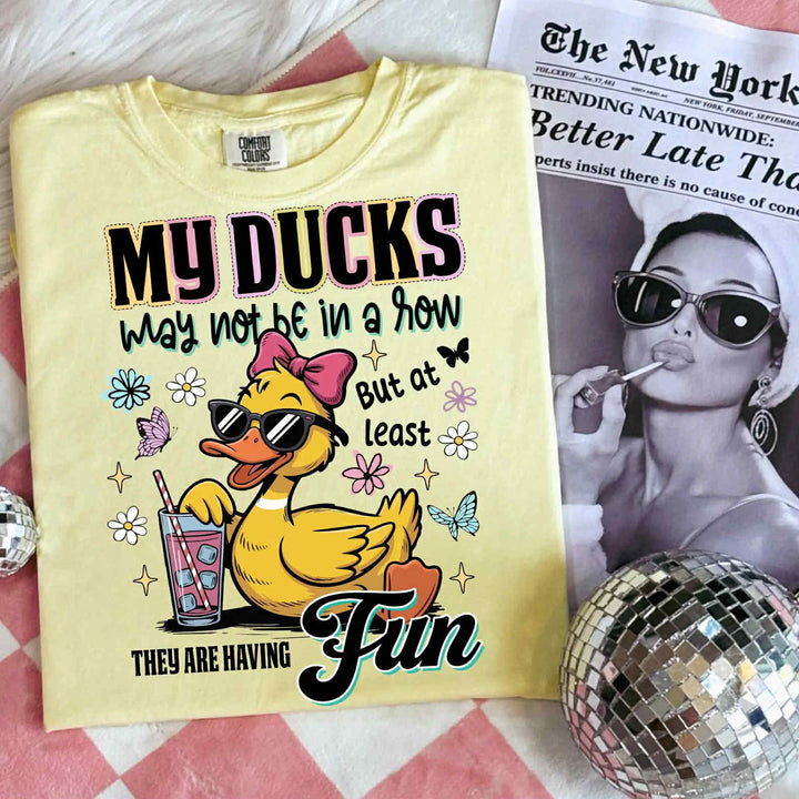 Ducks In A Row DTF Print