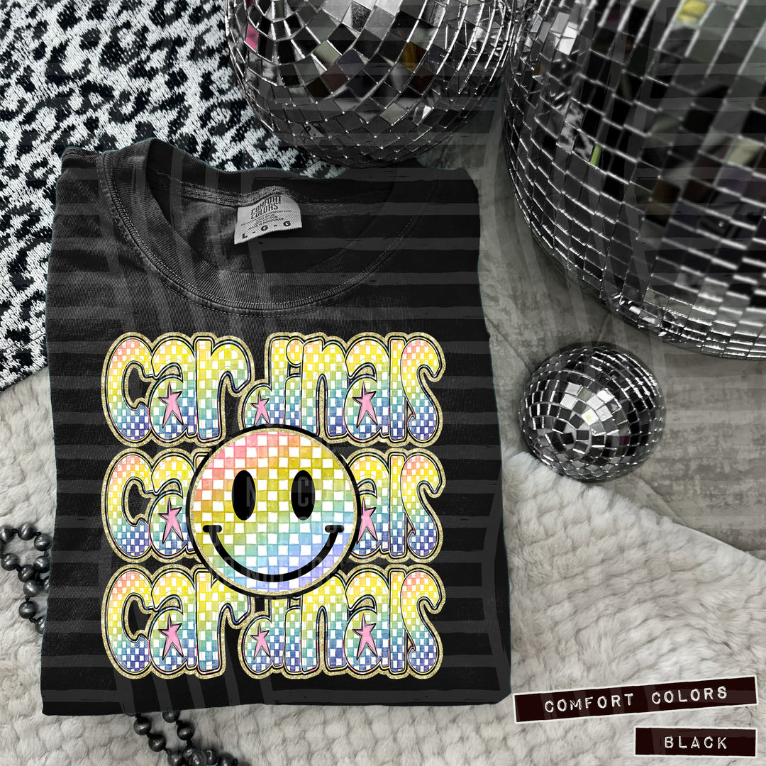 Rainbow Smiley Triple Stack DTF Print