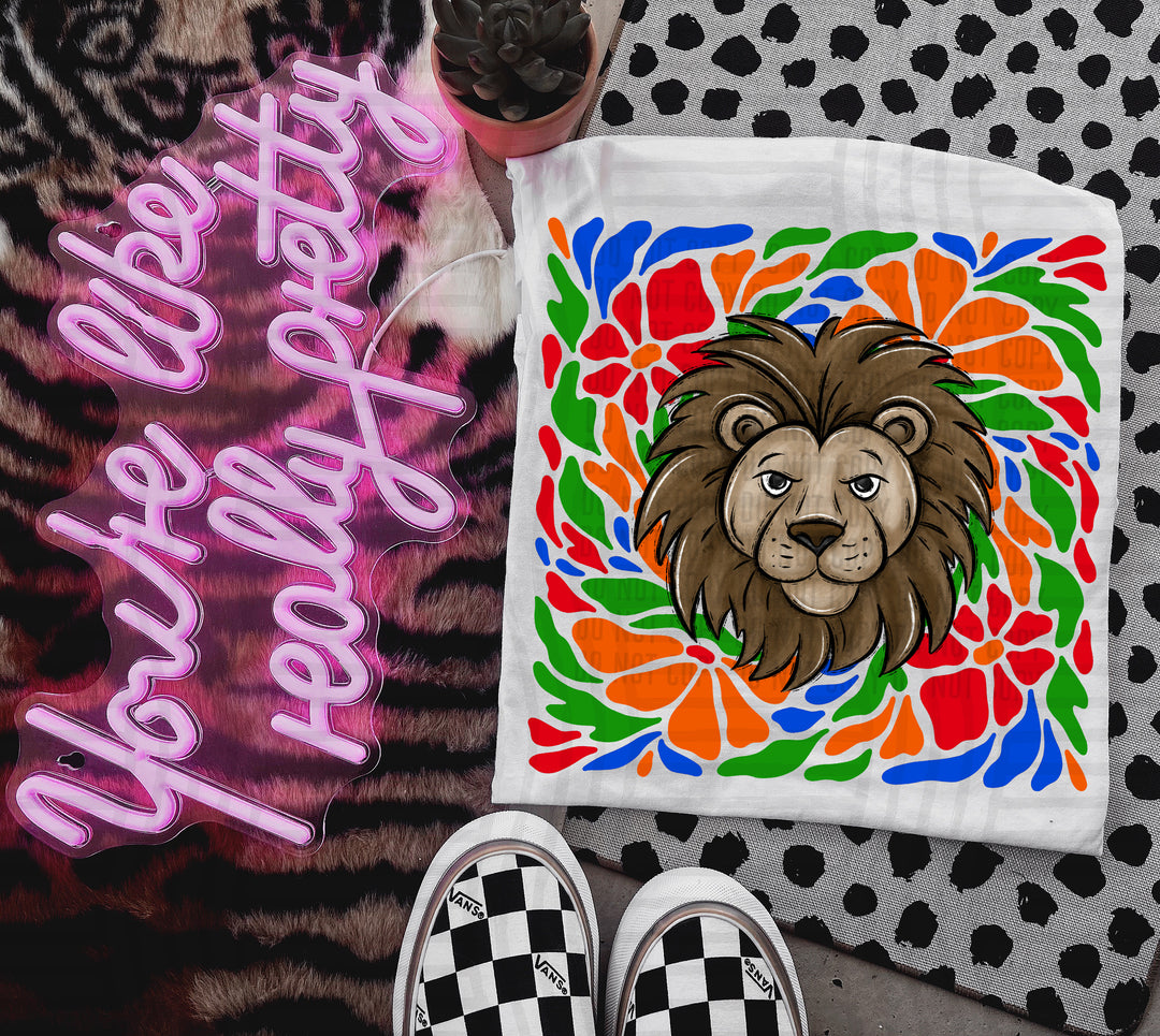 Retro Floral Mascot Heads DTF Print