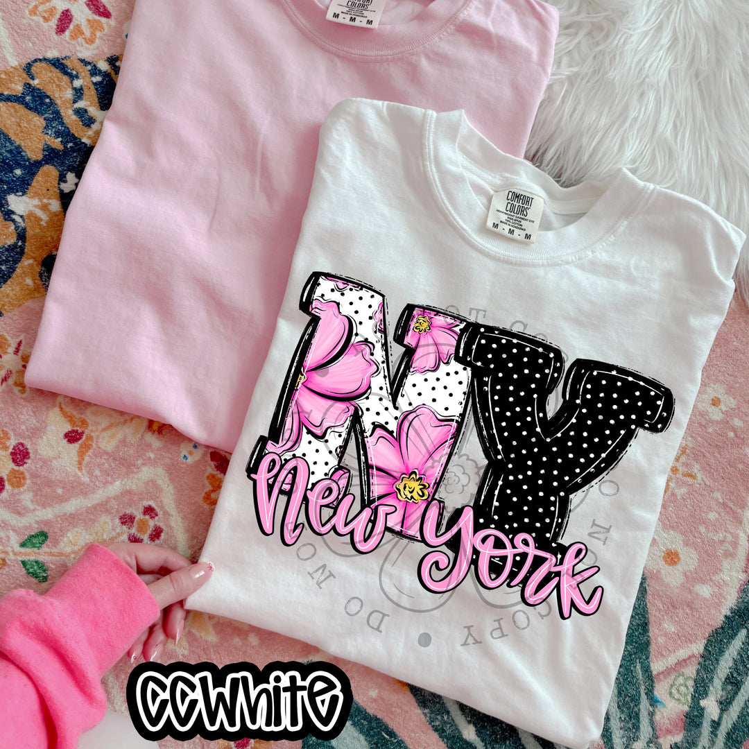 Pink Floral States DTF Print