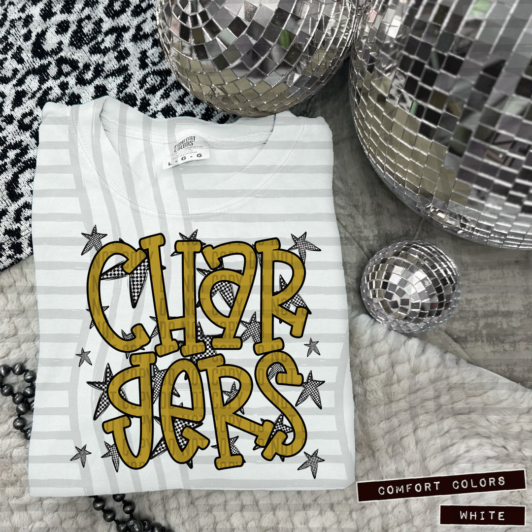 Gold Staggered DTF Print