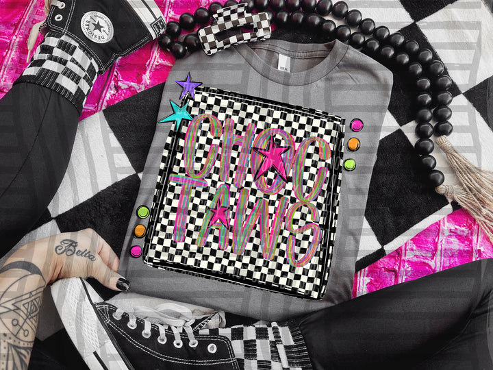 Pink Brushstroke Preppy DTF Print