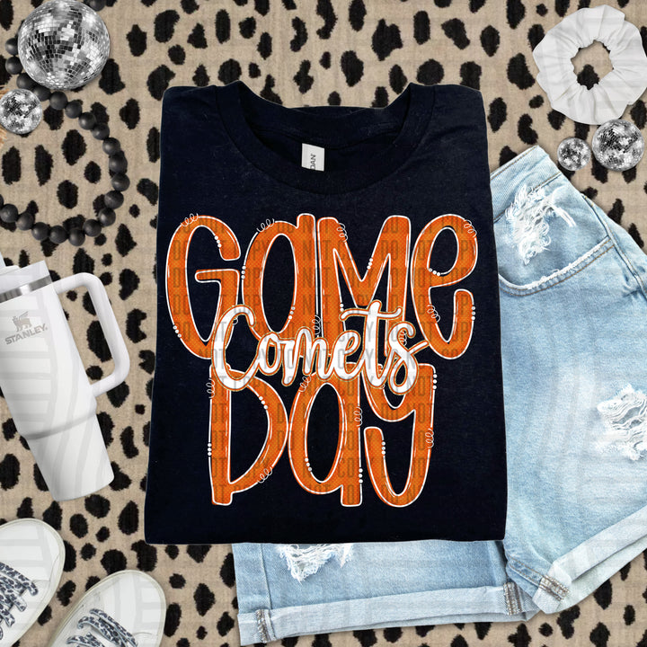 Doodle Gameday Burnt Orange DTF Print