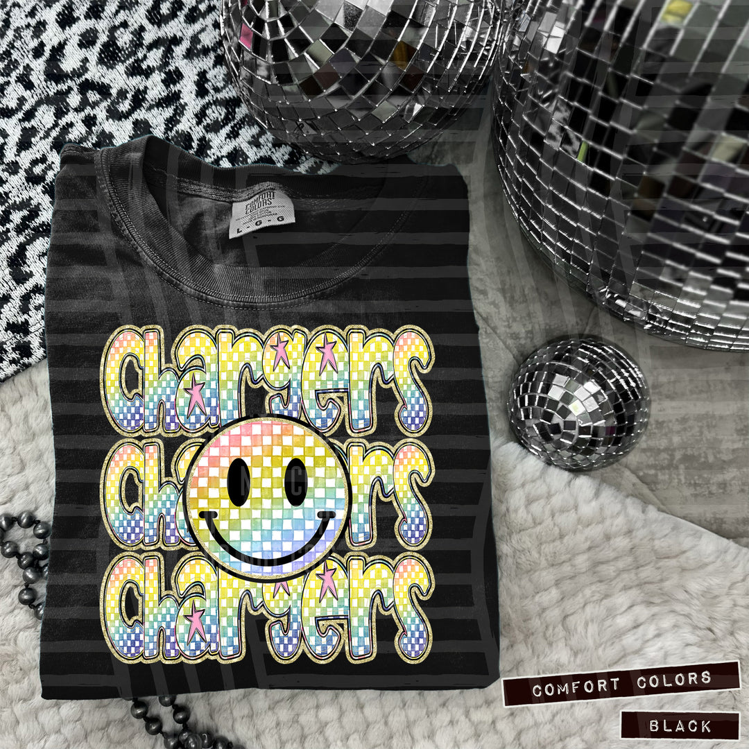 Rainbow Smiley Triple Stack DTF Print