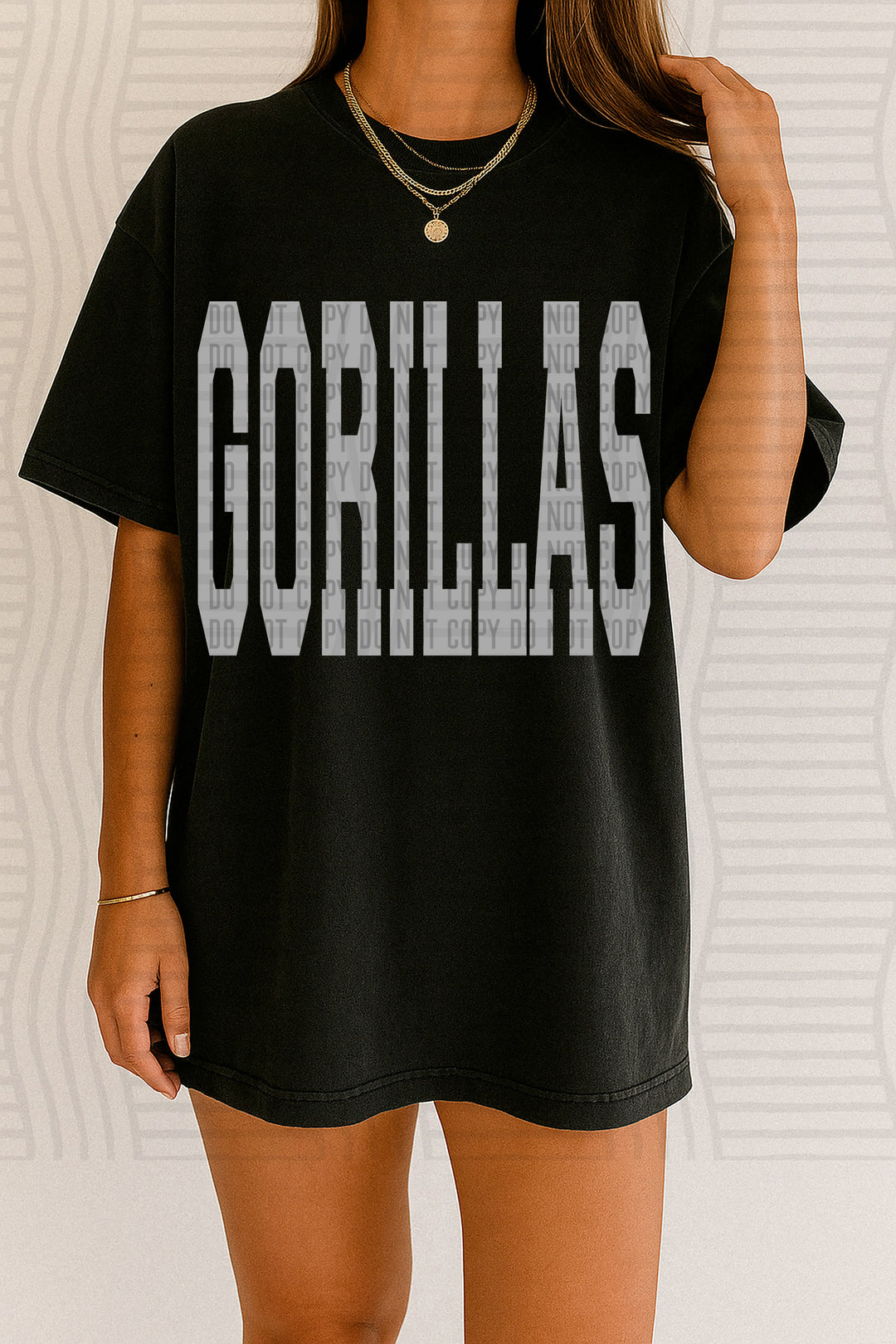 Oversized Stretched Grayscale DTF Print