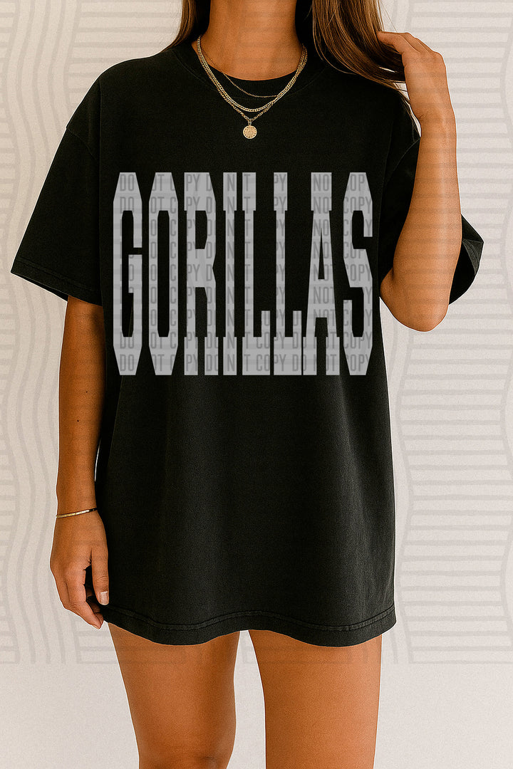 Oversized Stretched Grayscale DTF Print