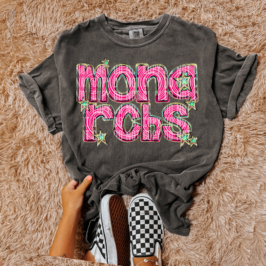 Pink Swirls DTF Print