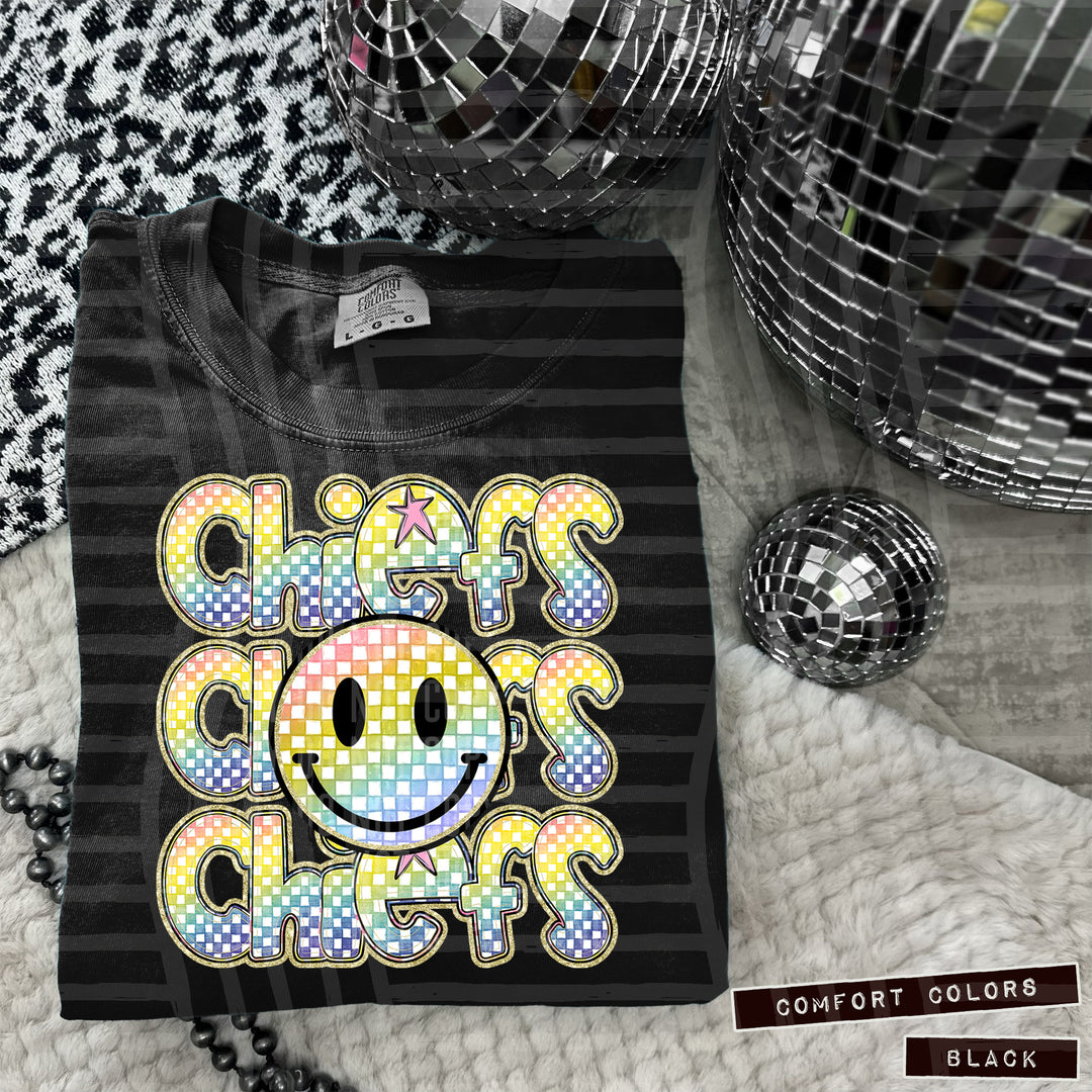 Rainbow Smiley Triple Stack DTF Print