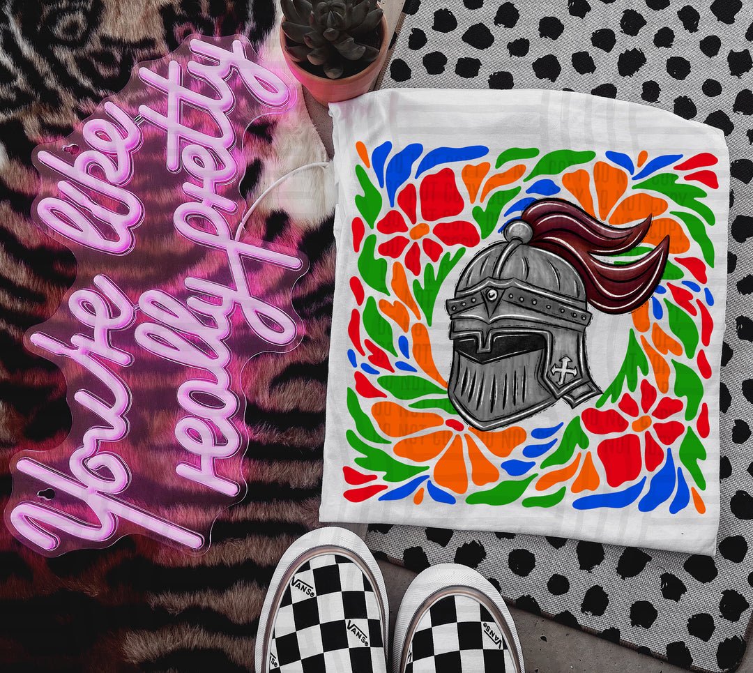 Retro Floral Mascot Heads DTF Print